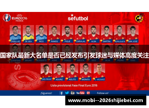 国家队最新大名单是否已经发布引发球迷与媒体高度关注 国家队最新大名单是否已经发布引发球迷与媒体高度关注